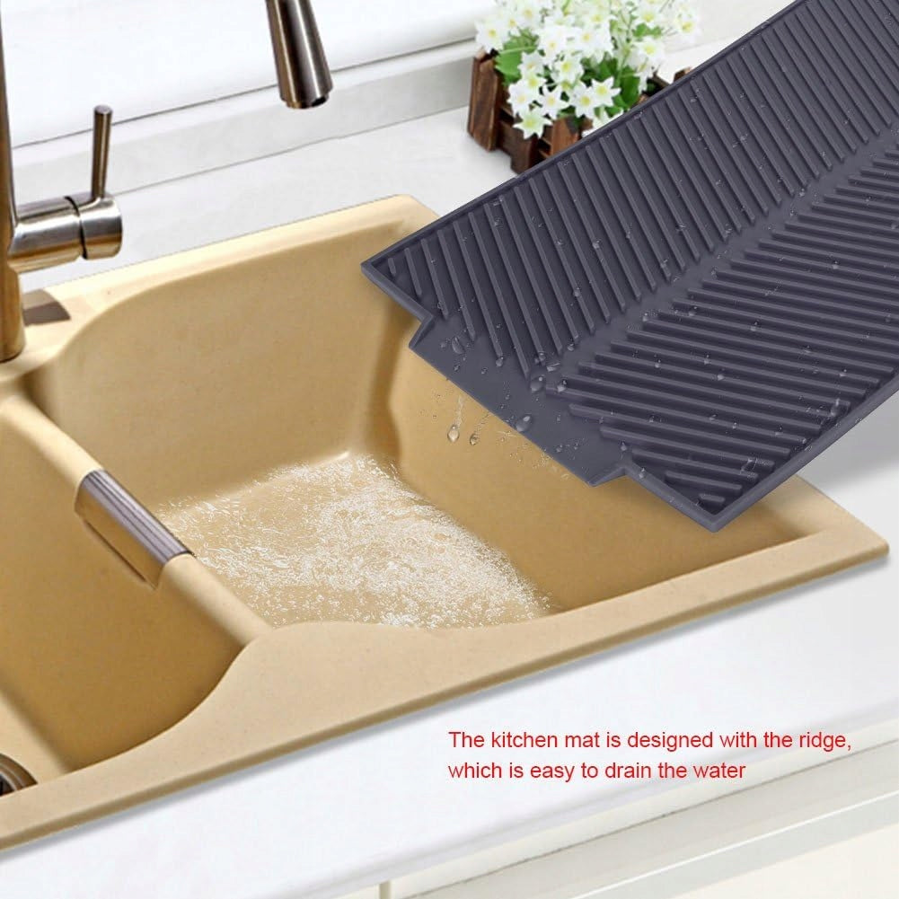 MAT PAD DRAINER DRYER SILICONE BLACK Color black