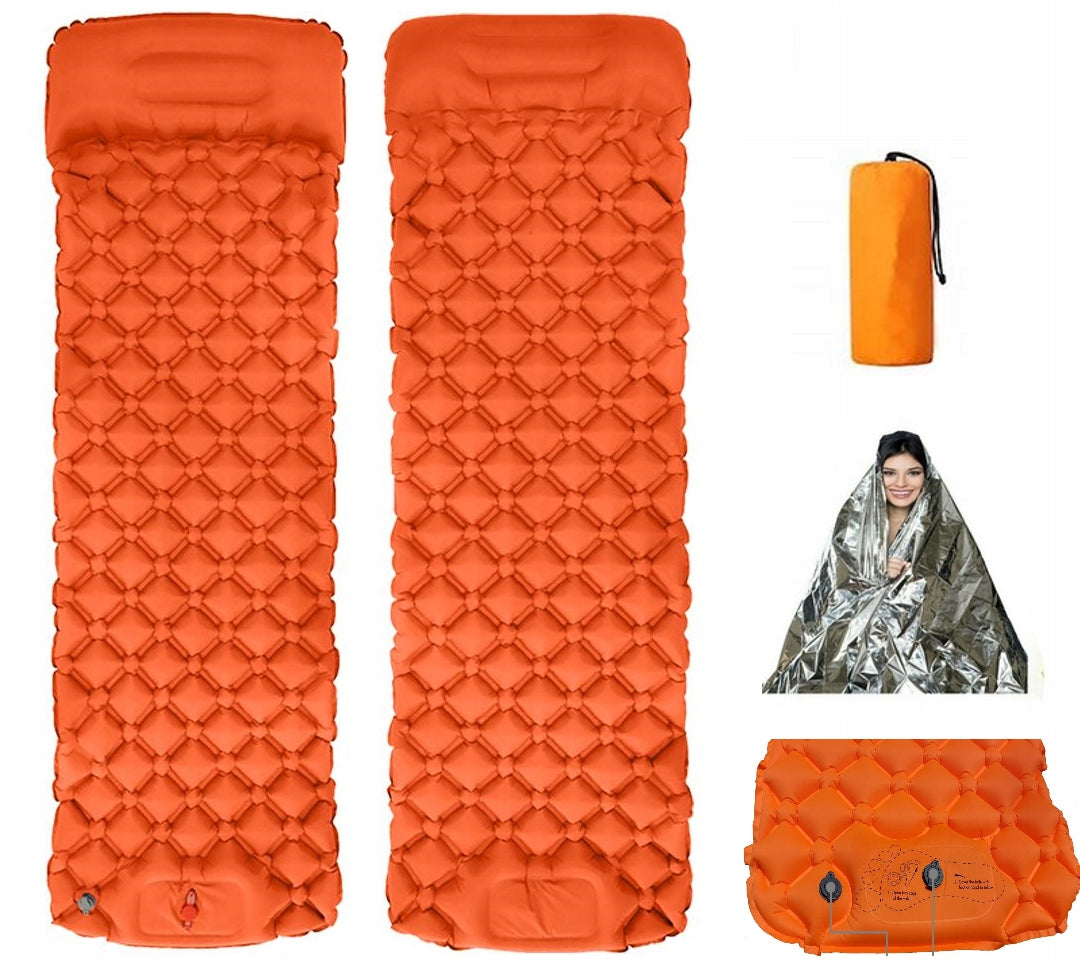 MAT TREKKING MATTRESS Self-inflating PUMP + TENT BLANKET SUMMER FOR FISHING