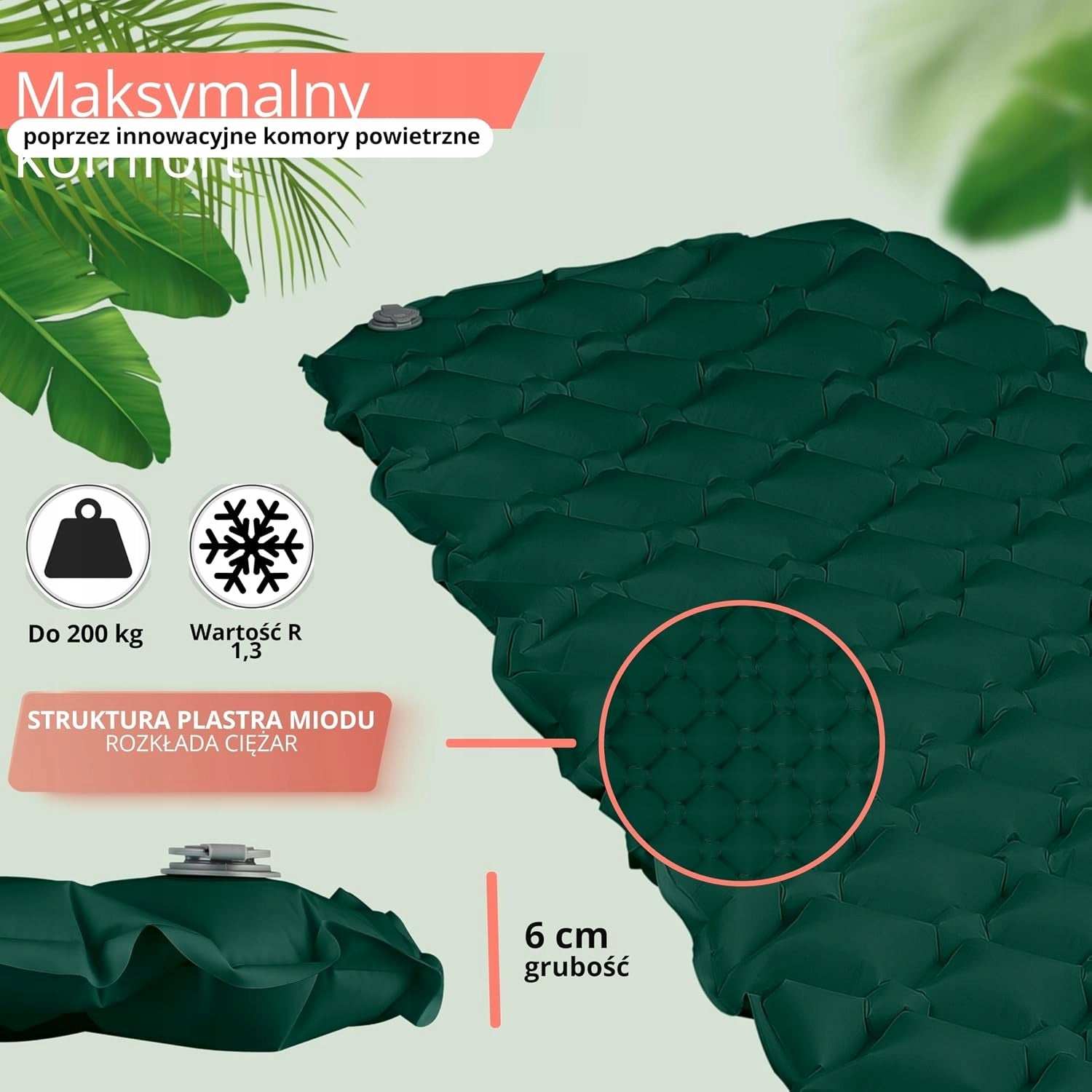 MAT ULTRA-LIGHT INFLATABLE MAT 490 G FOR BICYCLE AND CAMPING Brand Backpack Locker