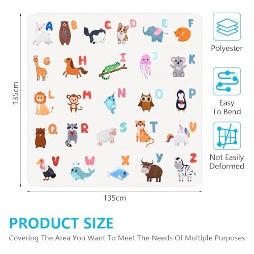 MAT UNDER THE HIGH CHAIR 134 6 CM WATERPROOF FOR ORGANIZATION Color multicolor