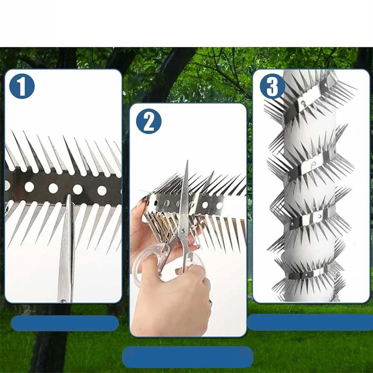 MAT WITH SPIKES REPELLENT CATS DOGS MARTENS BIRDS ANIMALS 100*3cm Net length 1 m
