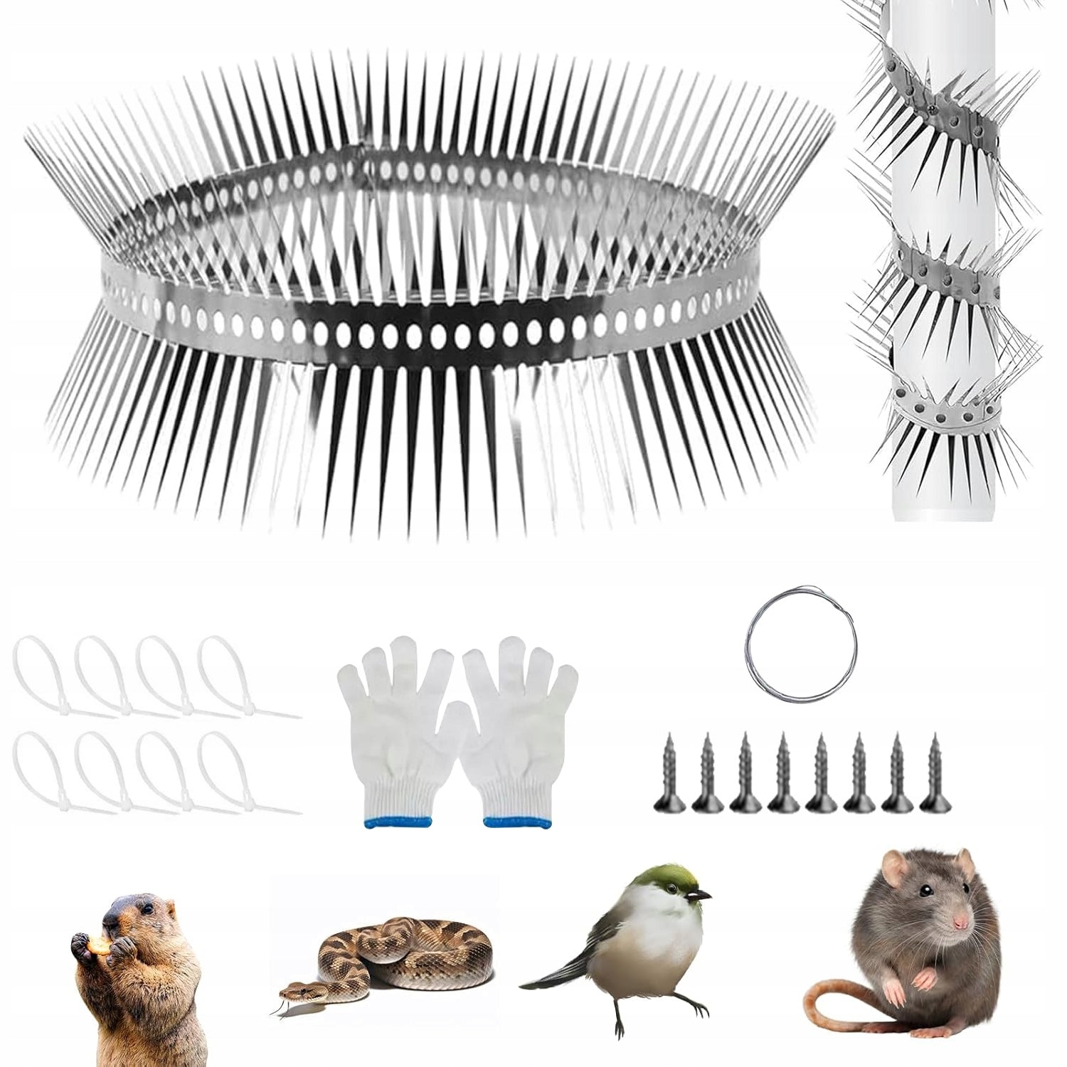MAT WITH SPIKES REPELLENT CATS DOGS MARTENS BIRDS ANIMALS 100*3cm