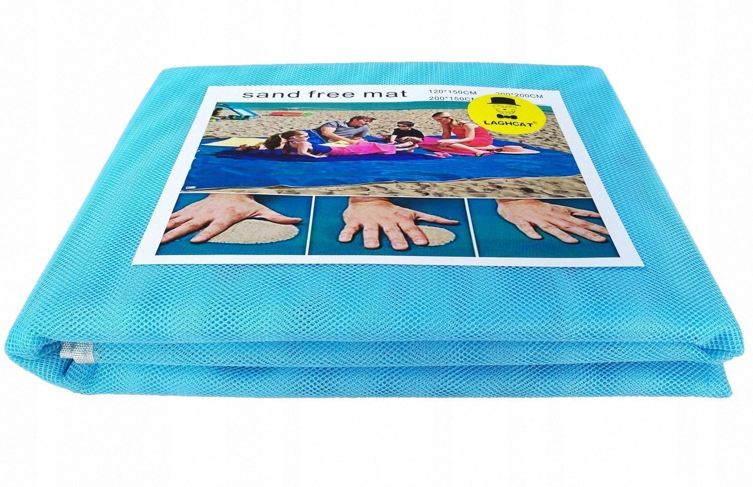 Strandmatte 200x200, blau 
