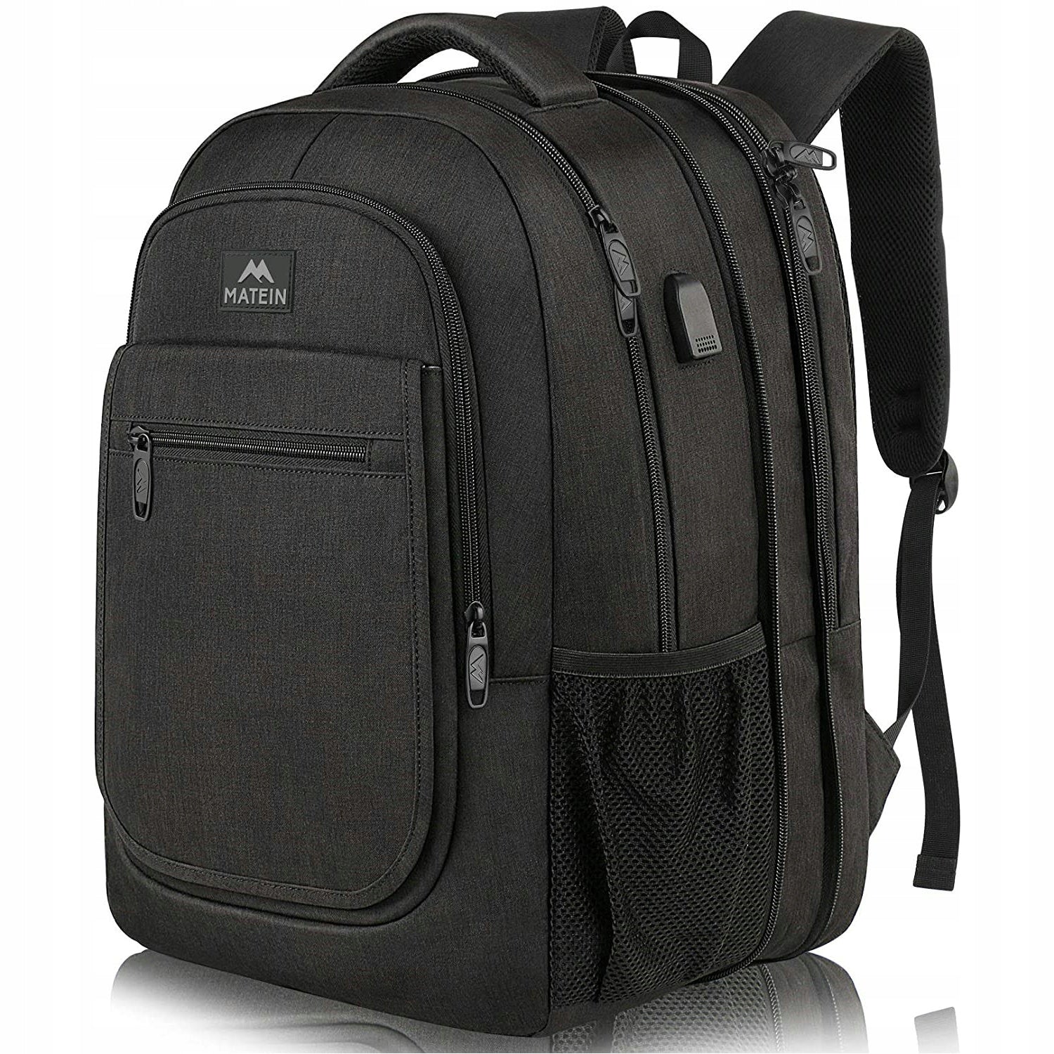 MATEIN Business city backpack 37L extended for laptop 15,6 with USB black