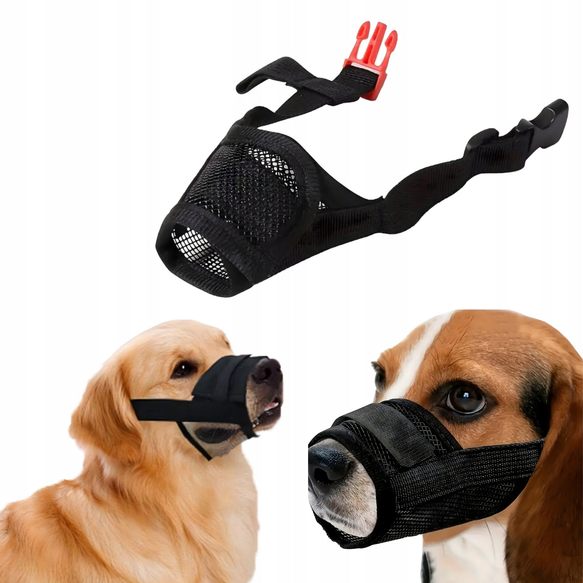 MATERIAL DOG MUZZLE with mesh physiological nylon XL Safe