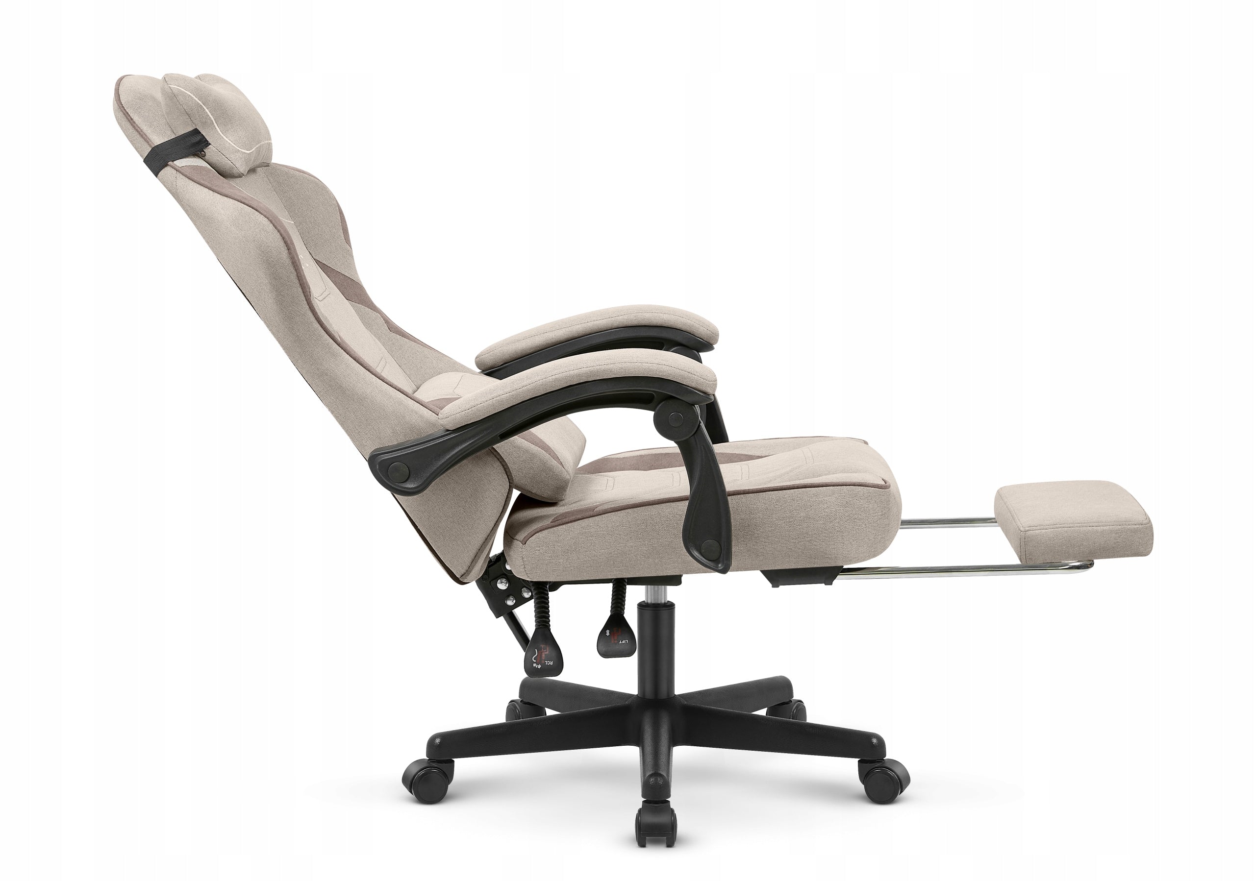MATERIAL GAMING CHAIR CABRO C502 BEIGE BLACK Brand no brand