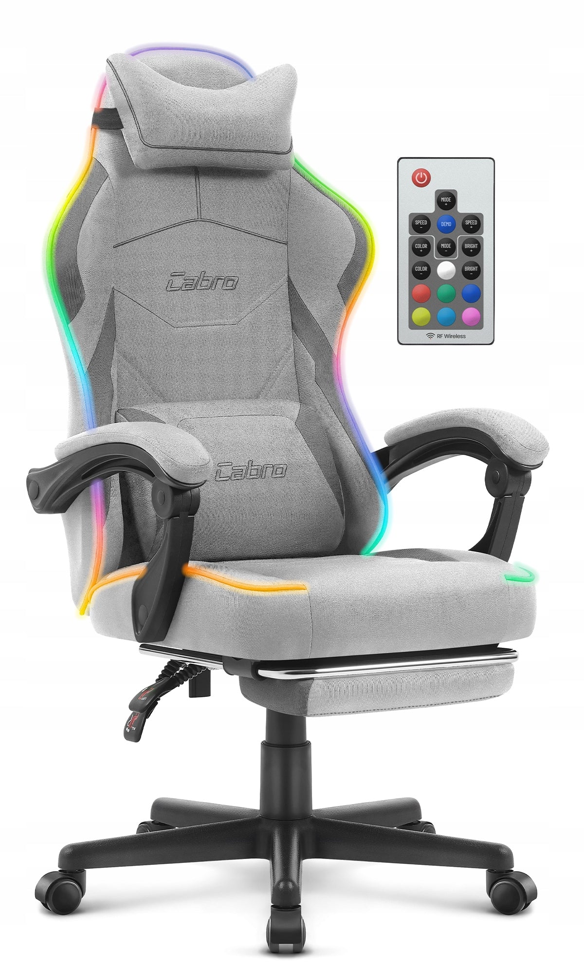 MATERIAL GAMING CHAIR CABRO C502 GREY BLACK LED RGB Packaging status original