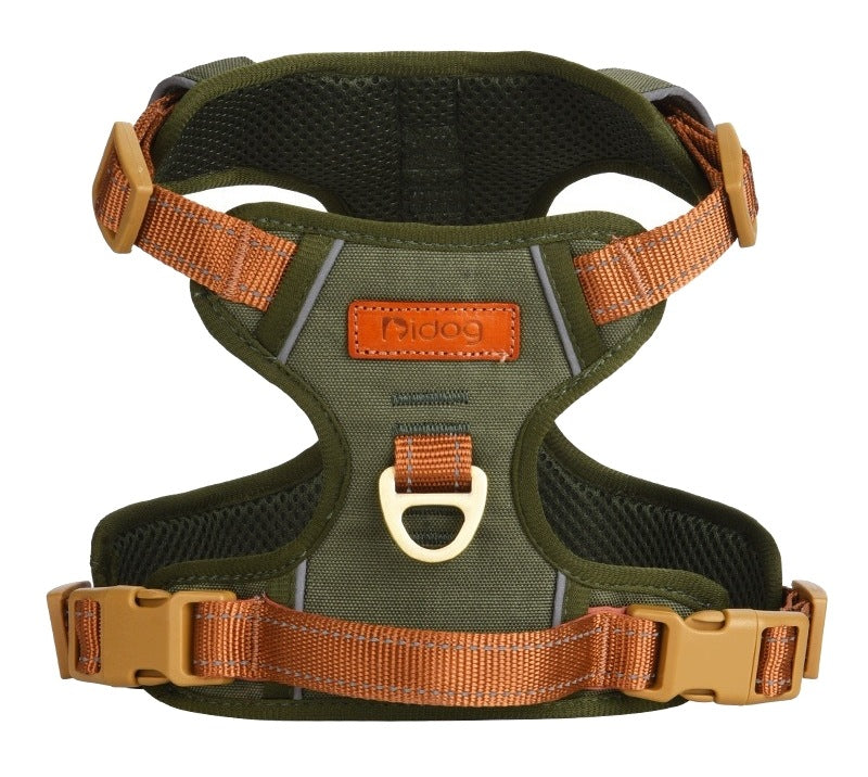 MATERIAL HARNESS SET FOR DOG + LEASH HERB/BROWN 43-56 cm (XS) Manufacturer code 12474