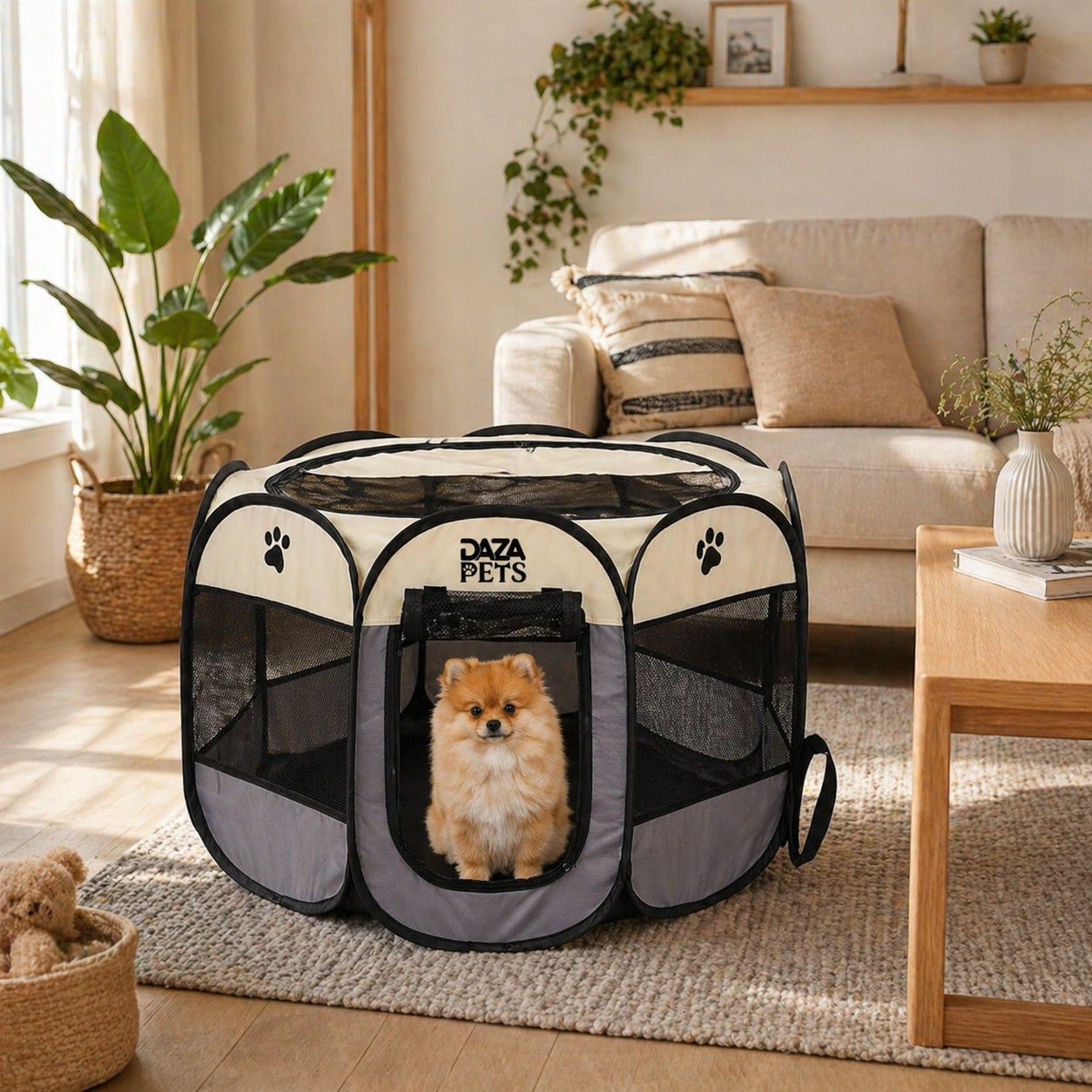 MATERIAL PLAYPEN 114cm PET HOUSE FOLDING VENTILATION WATERPROOF XXL Kind playpen