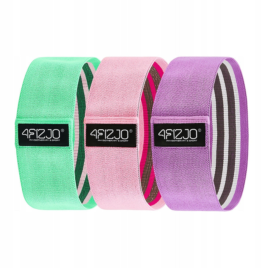 MATERIAL RESISTANCE RUBBER TAPES FOR FITNESS STRETCHING TRAINING HIP BAND x3 Model HIP BAND gumy do rozciągania