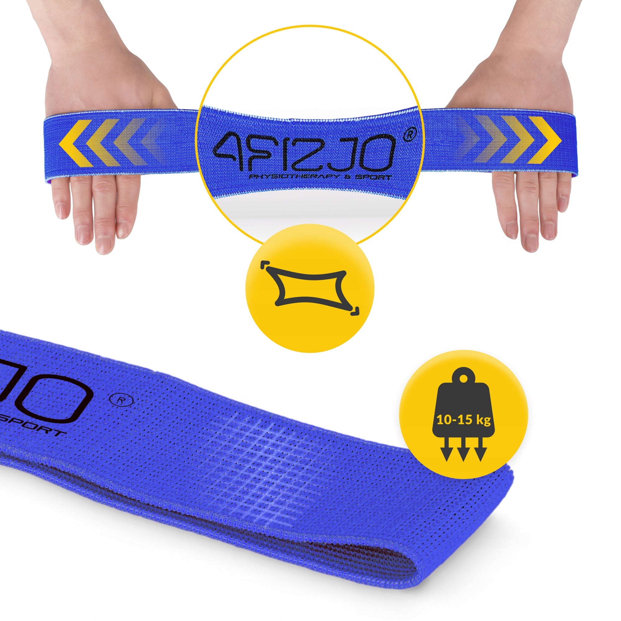 MATERIAL RUBBER FLEX BAND MINI FOR EXERCISE FITNESS PILATES RESISTANCE 10-15 kg Manufacturer code FLEX BAND BLUE 10-15 kg