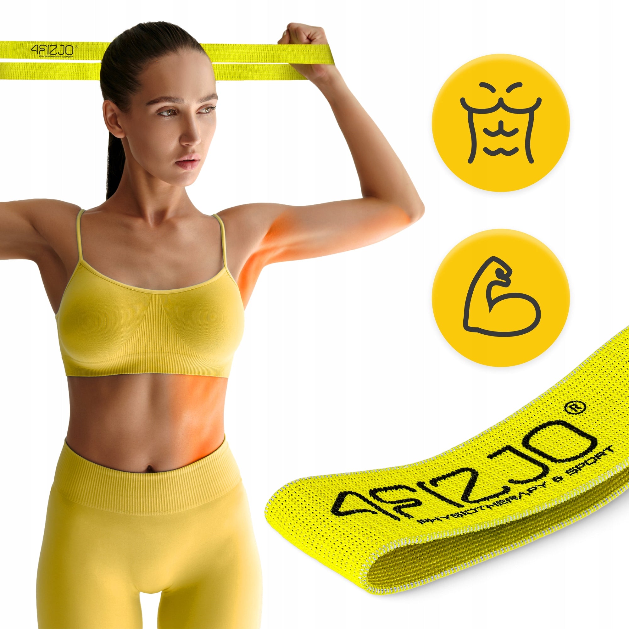 MATERIAL RUBBER FLEX BAND MINI FOR EXERCISE FITNESS PILATES RESISTANCE 23-29 kg Brand 4FIZJO