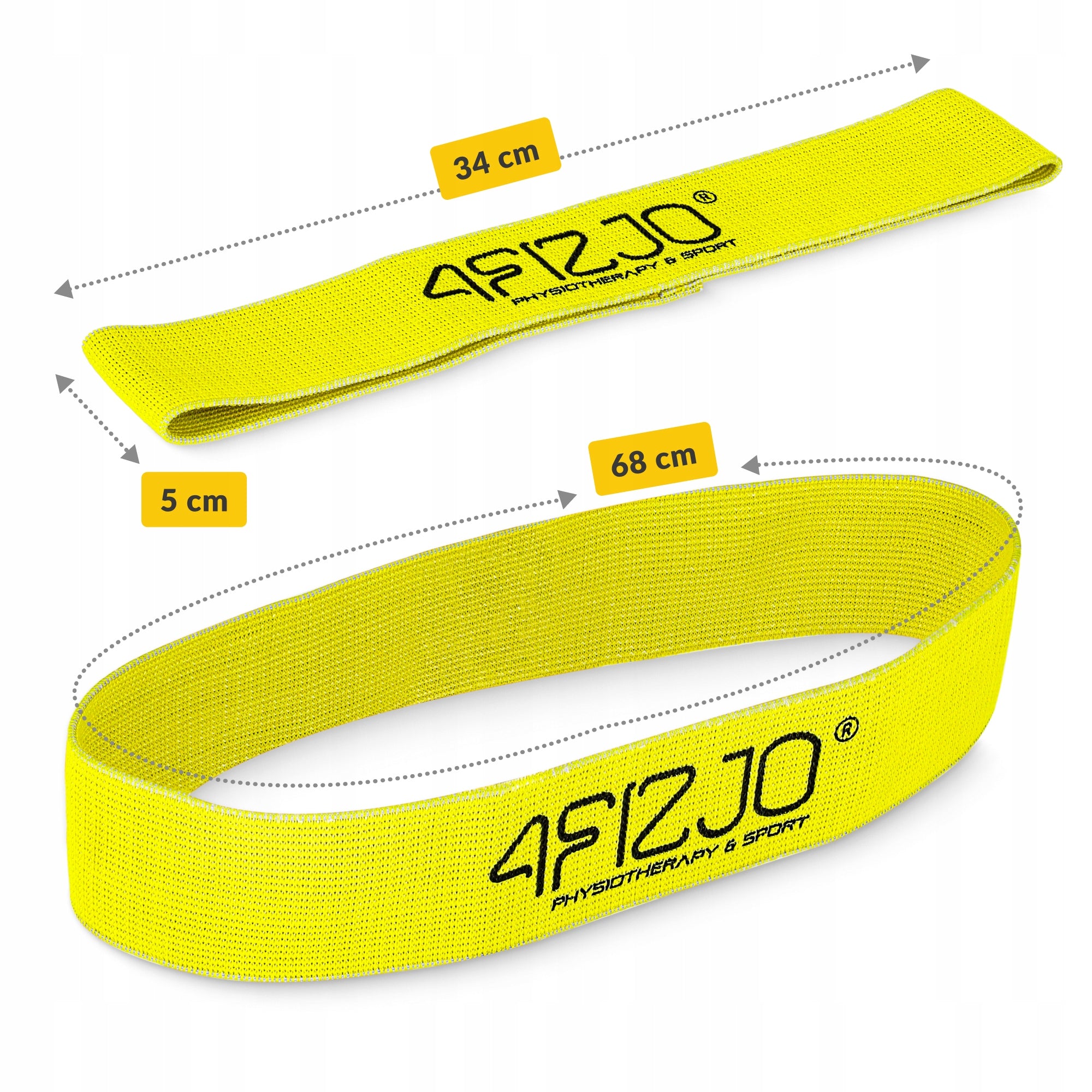 MATERIAL RUBBER FLEX BAND MINI FOR EXERCISE FITNESS PILATES RESISTANCE 23-29 kg Color yellow