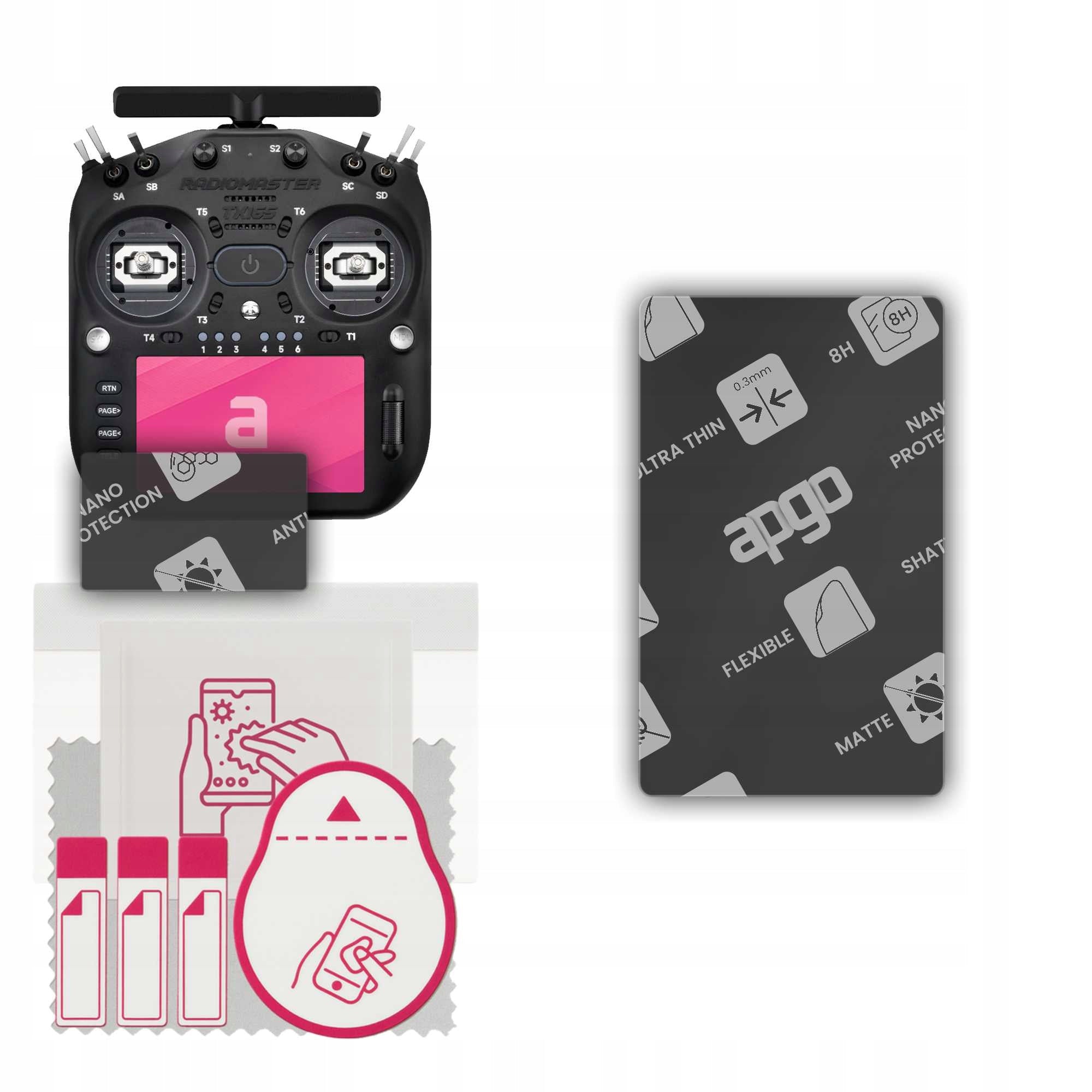 MATTE Hybrid Glass for RadioMaster TX16S Mark III, Tempered Replacement