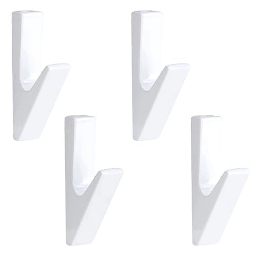 MATTE WHITE ALUMINUM WALL HOOKS FOR ACOUSTIC PANELS 4 PACK Brand no brand