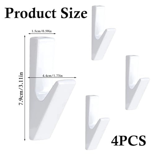 MATTE WHITE ALUMINUM WALL HOOKS FOR ACOUSTIC PANELS 4 PACK Manufacturer code Nieoznaczona