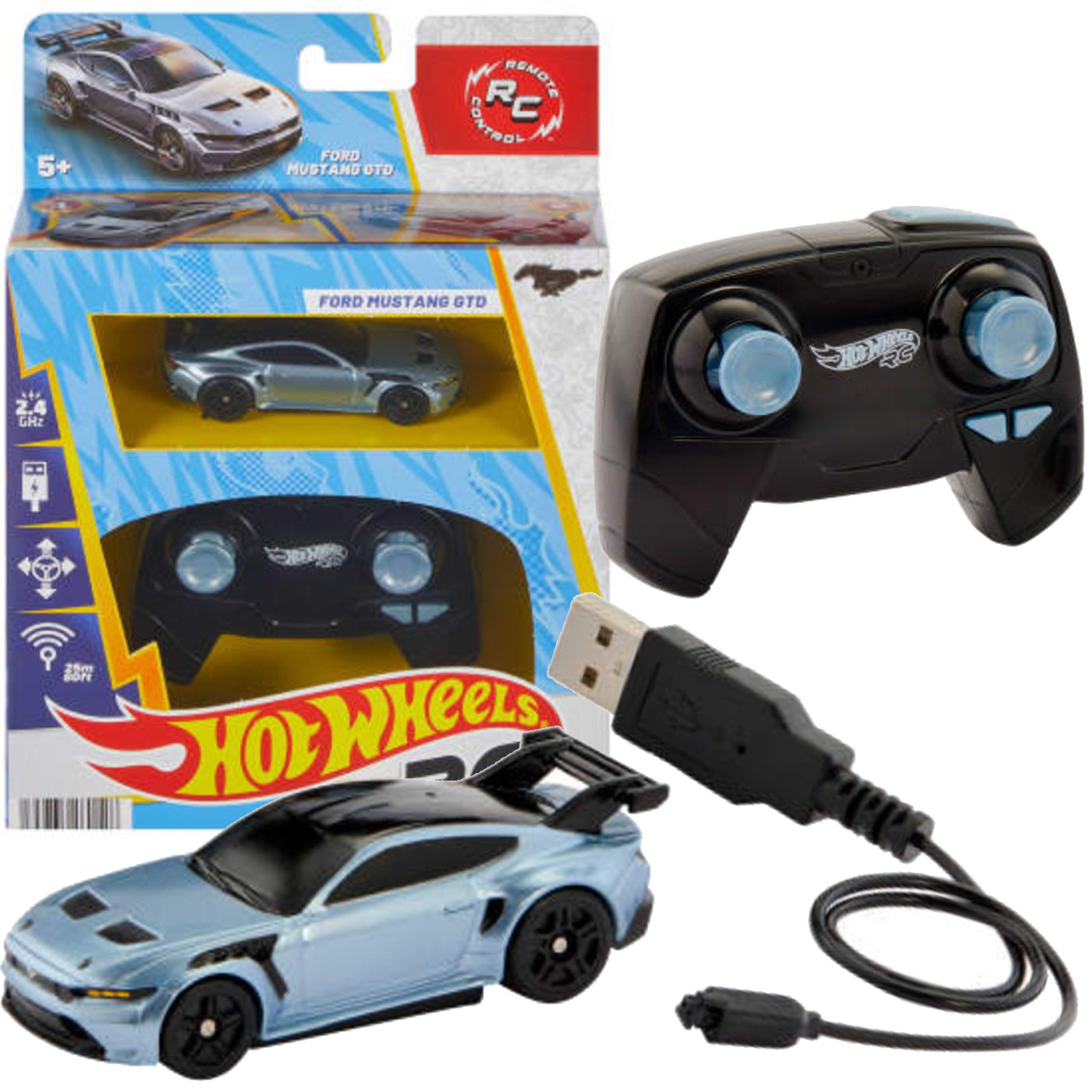 MATTEL JBH04 HOT WHEELS MUSTANG GTD AUTO REMOTE CONTROLLED RC