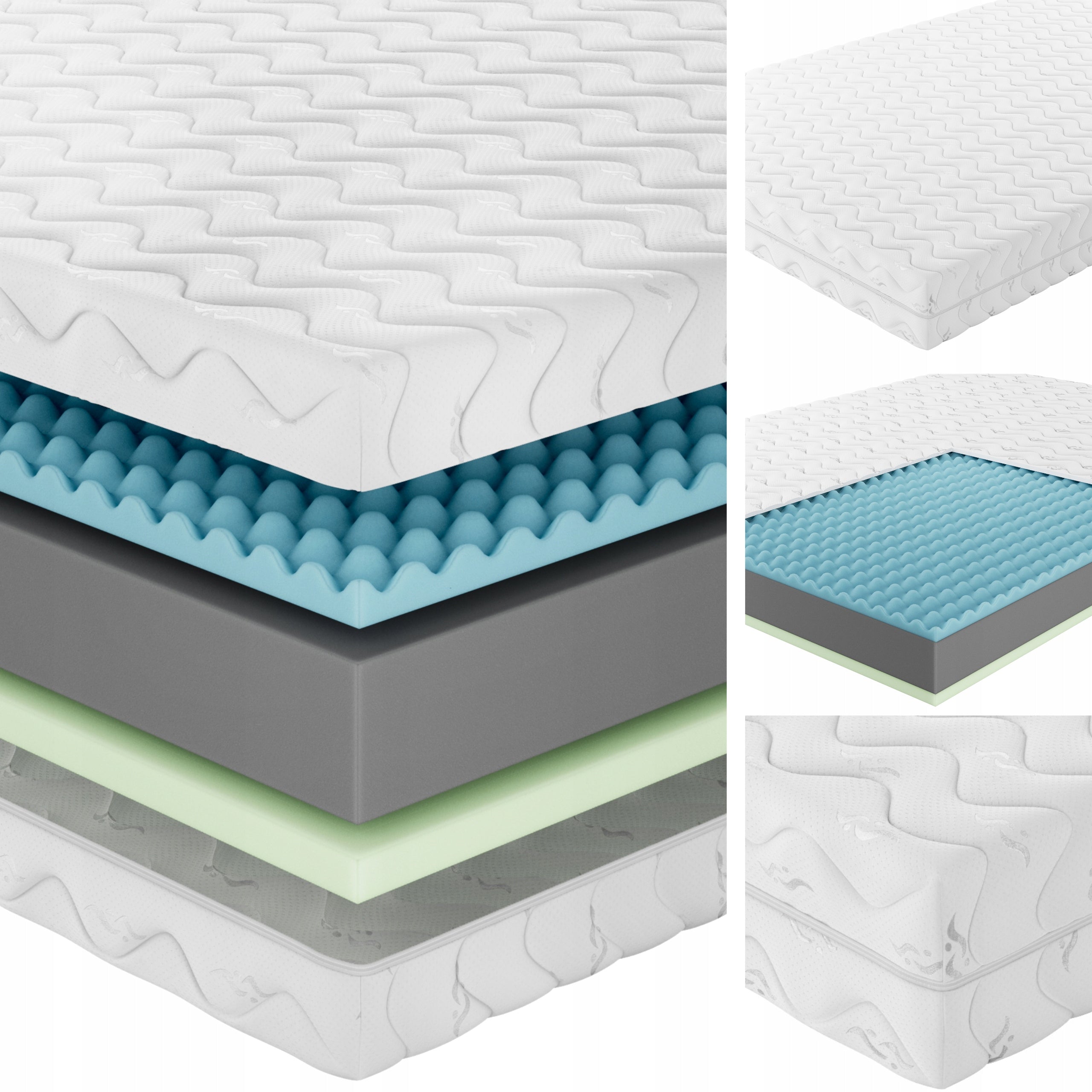 MATTRESS 160x200 FOAM - SENPURO MAX COMFORT - HARD - H3 / H4