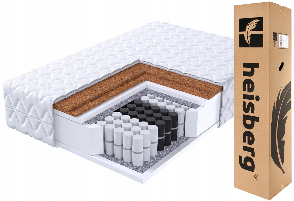 MATTRESS 180x200 BEST pocket 24 cm HARD 2X COCONUT H3 / H5 HEISBERG