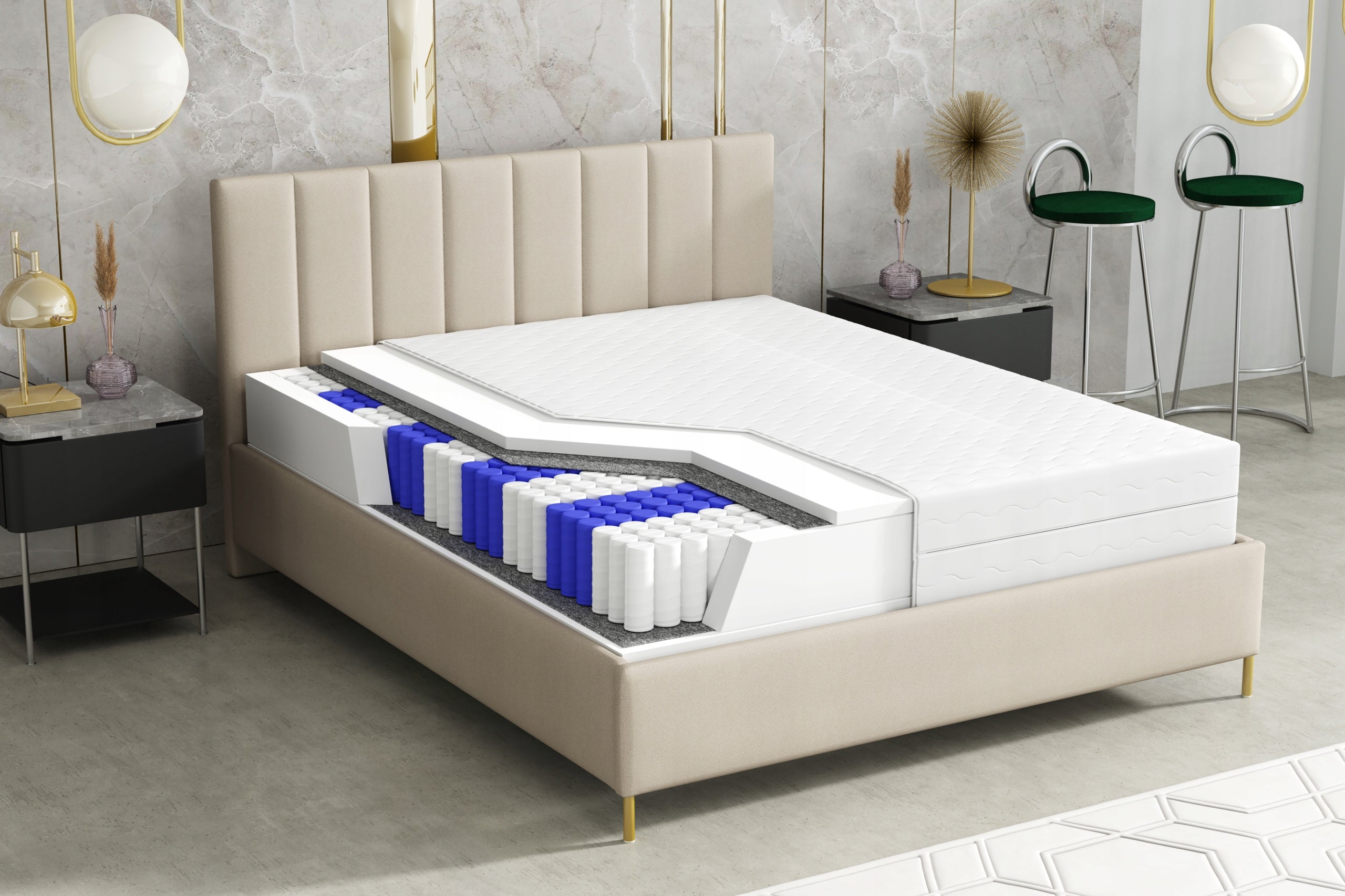 MATTRESS 180x200 POCKET MEDIUM H3 KDS ROYAL PUR 17 CM Manufacturer code ROYALPUR180x200x17