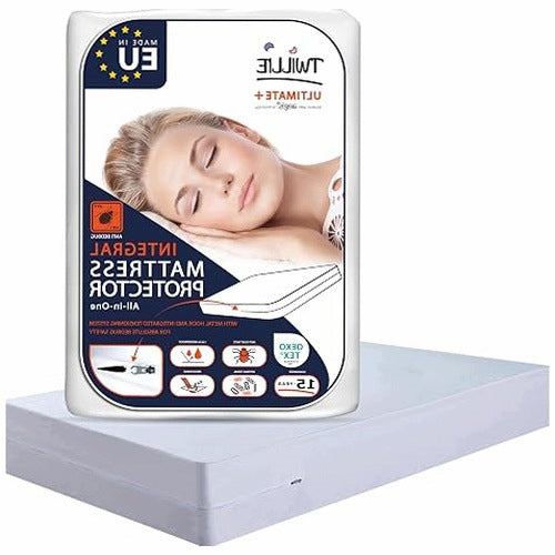 MATTRESS COVER WATERPROOF 80X190X15 ANTI-PLUSH OEKO TEX metal