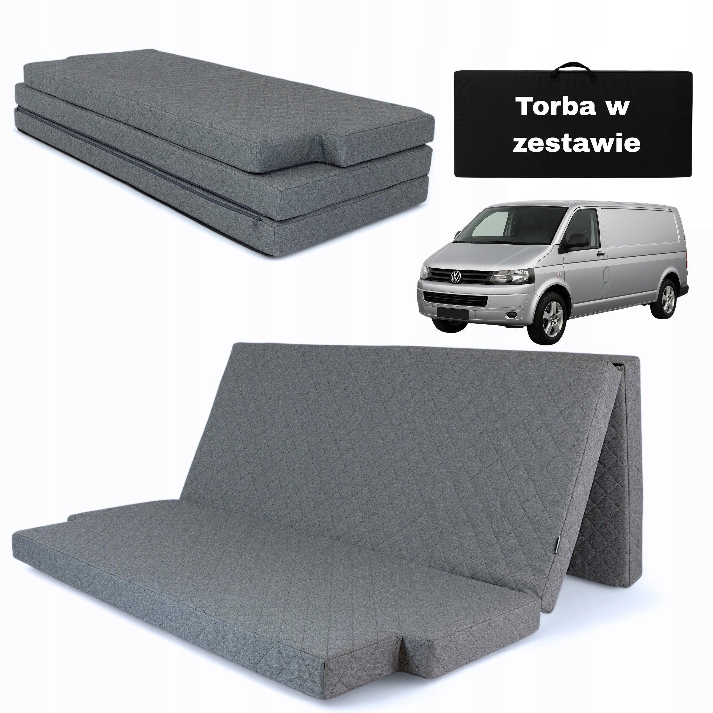 MATTRESS FOR CAR MOTORHOME BED VOLKSWAGEN MULTIVAN T5 T6 HIKING CAMPSITE