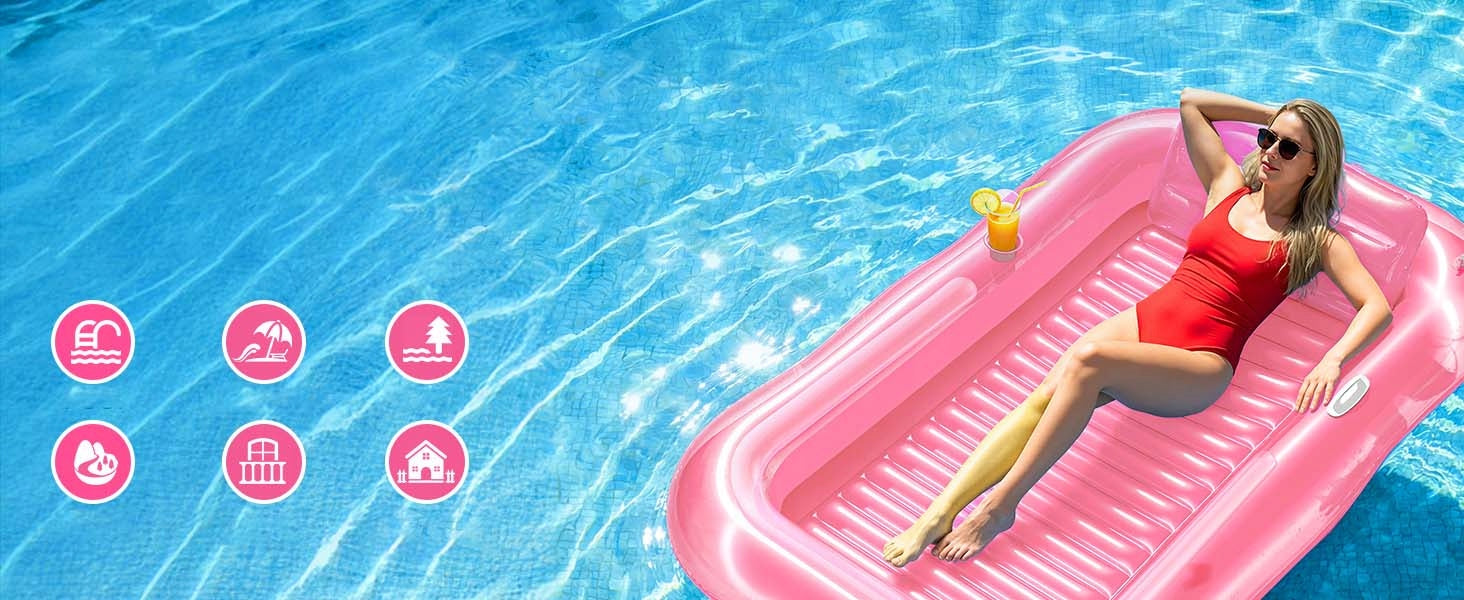 MATTRESS INFLATABLE TWO PEOPLE FOR POOL WATER BEACH CHAIR HAMMOCK HEADREST Brand no brand