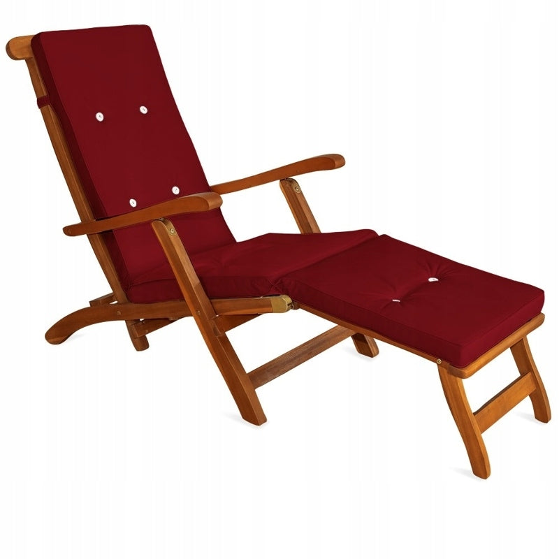MATTRESS PILLOW FOR SUN LOUNGER 173x43 RED