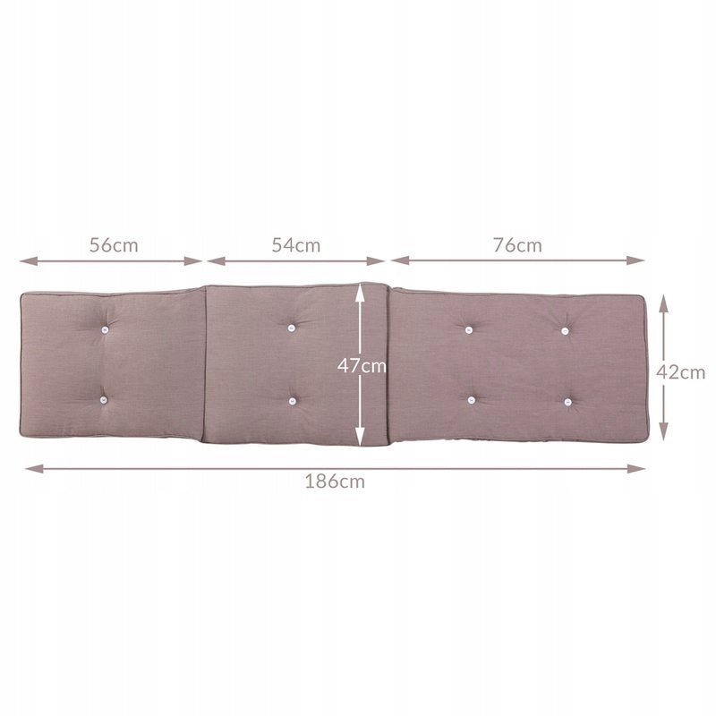 MATTRESS PILLOW FOR SUN LOUNGER 186x42x5 CREAM Manufacturer code 108743