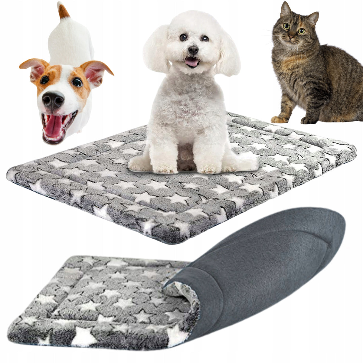 MATTRESS cat dog bed waterproof DOUBLE-SIDED MAT 60x40 stars
