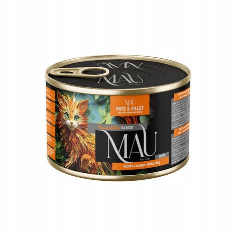 MAU Cat JUNIOR Pate and Fillet - Duck with mango and wild rose 185g