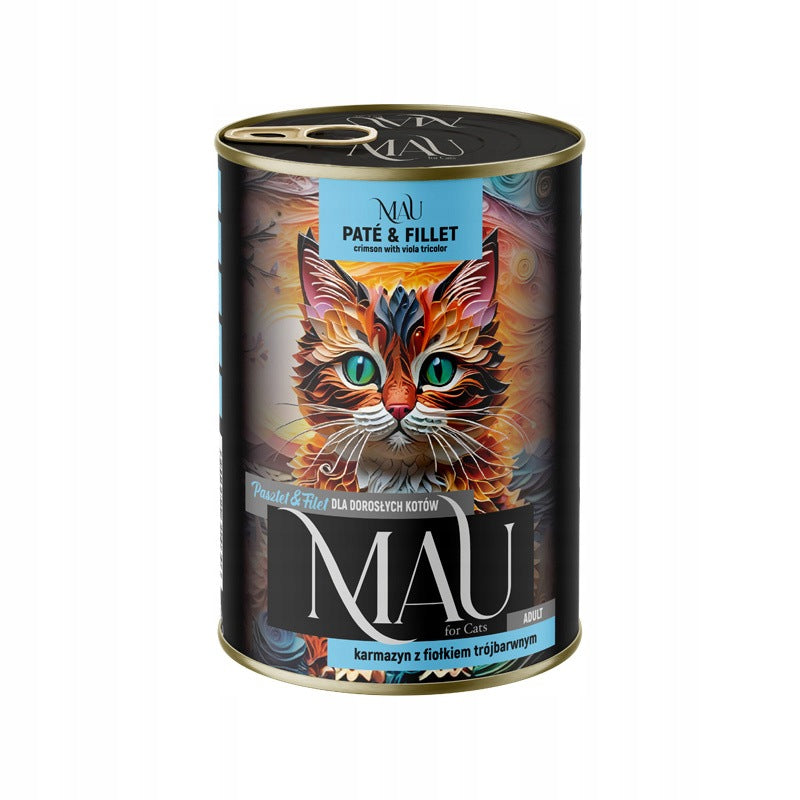 MAU Pate and Fillet Crimson Cat Food with Tricolor Violet 400 g