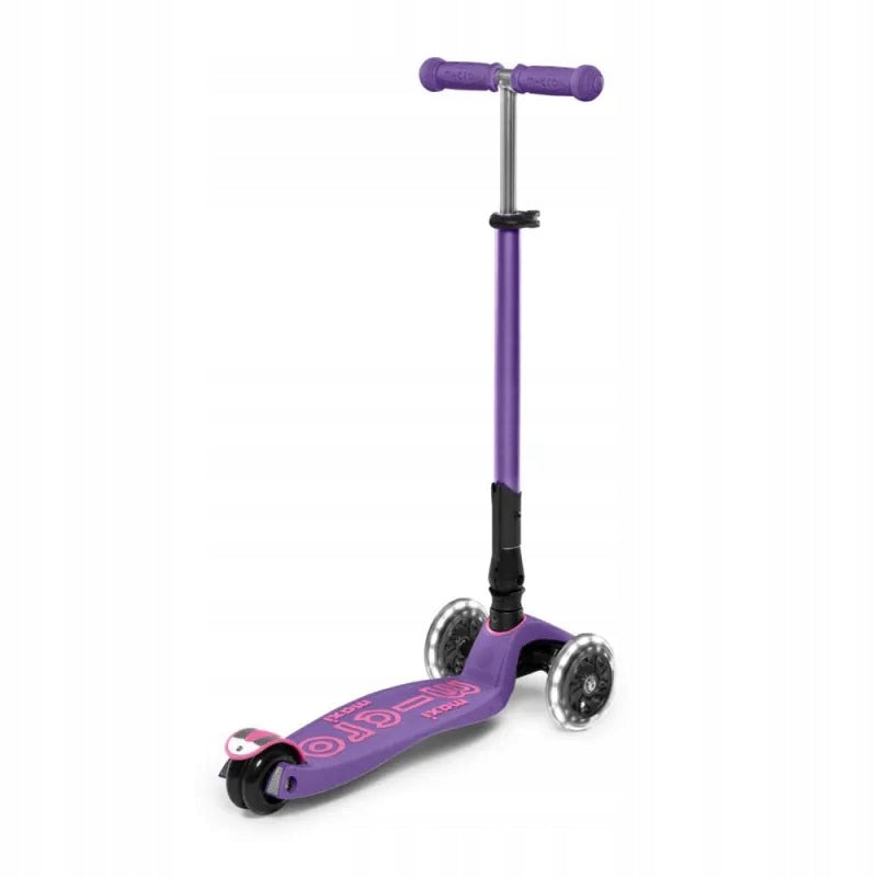 MAXI SCOOTER MICRO DELUXE LED PURPLE FOLDABLE MMD100 Kind tri-wheeled