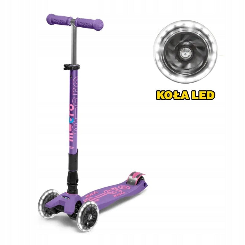 MAXI SCOOTER MICRO DELUXE LED PURPLE FOLDABLE MMD100