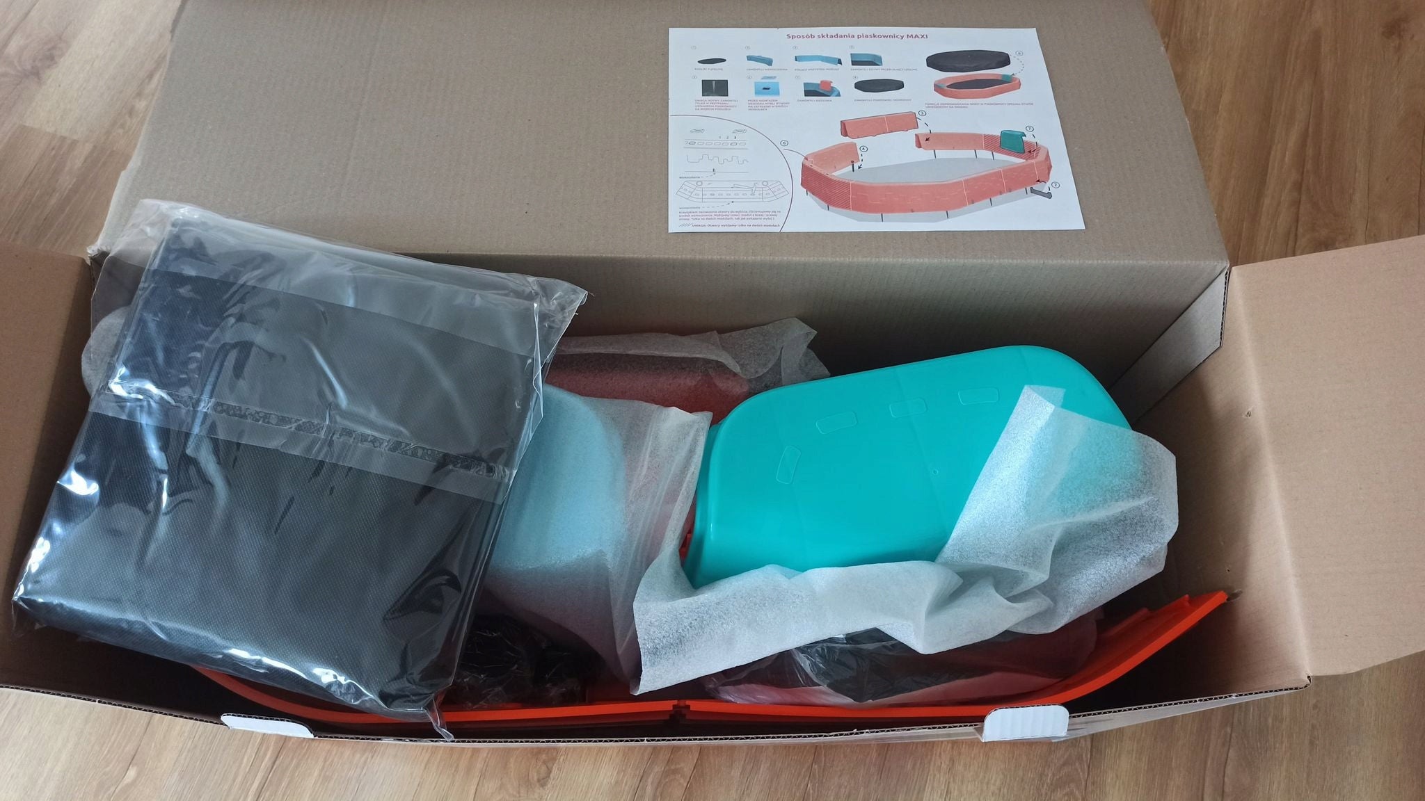 MAXI Sandbox - TURQUOISE - 224,5cmx150cm SUPER Kid's age 12＋ months