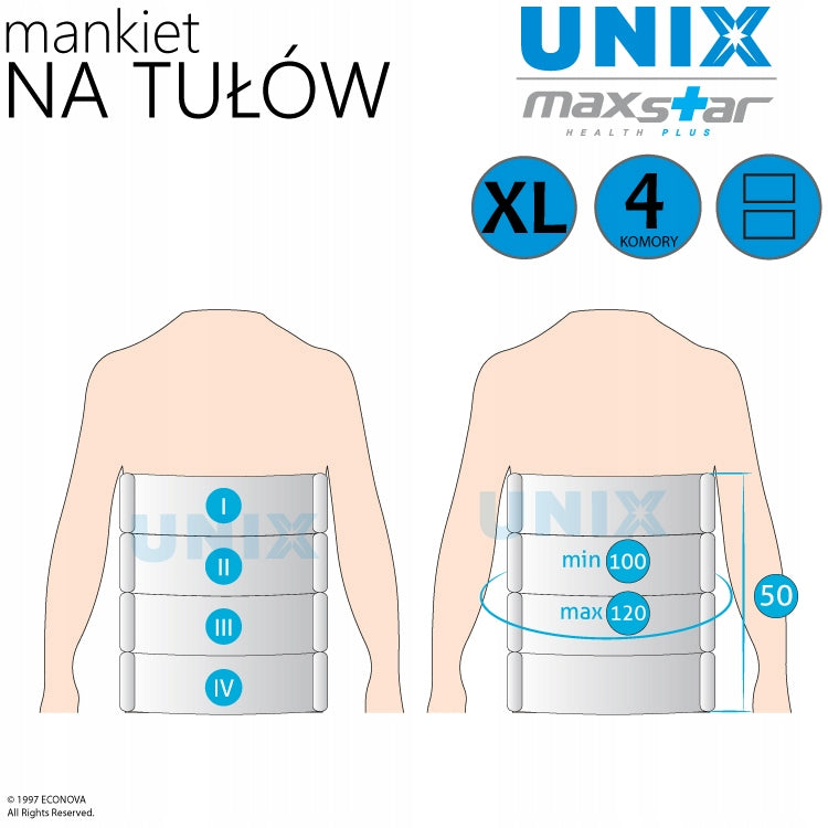 MAXSTAR TORSO CUFF, SIZE XL (4 compartments) Brand no brand