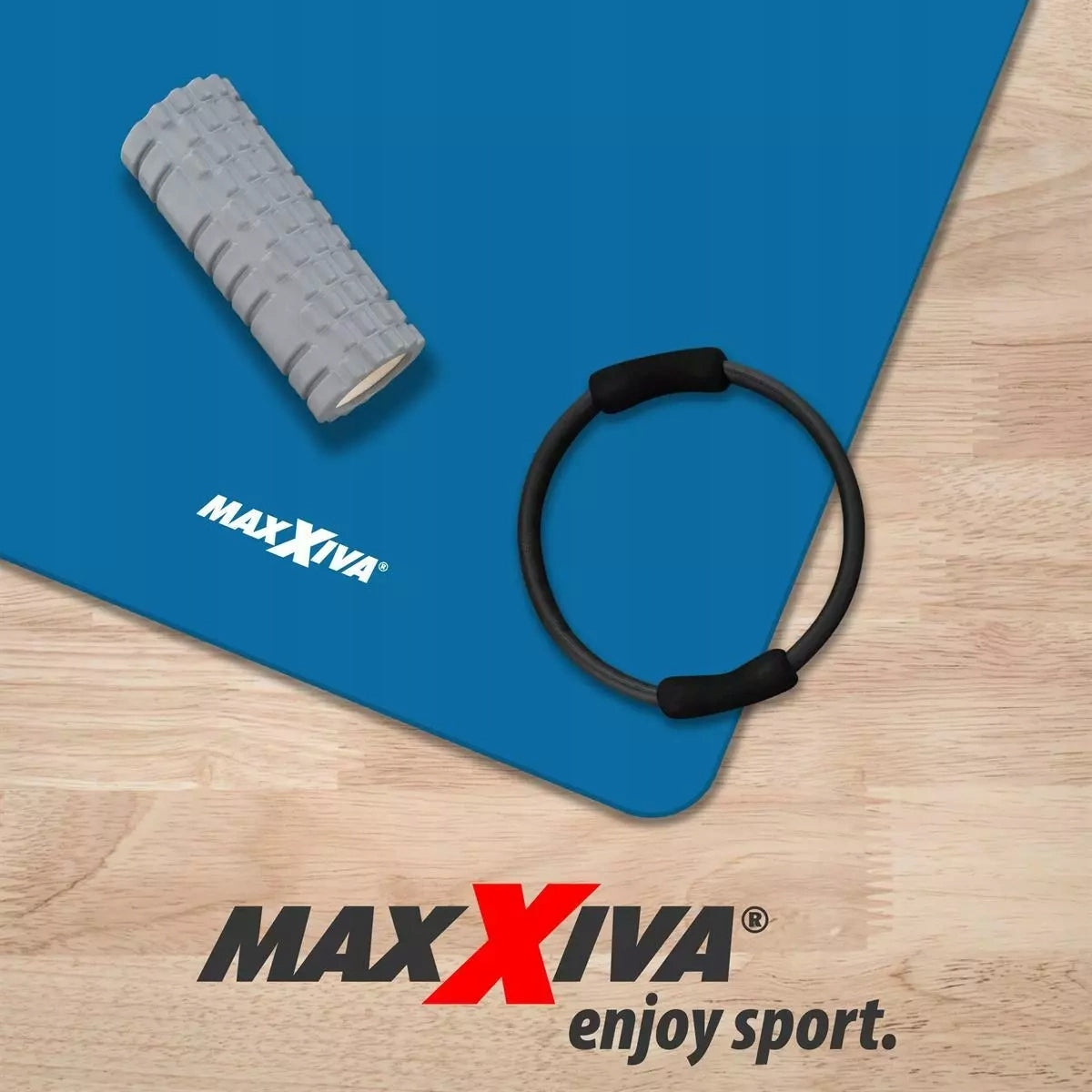 MAXXIVA BLUE FOAM MAT 190x100x1,5cm FOR EXERCISE / YOGA / FITNESS Packaging status original