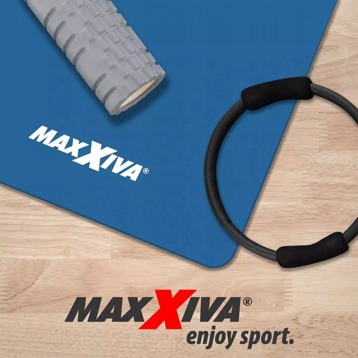 MAXXIVA BLUE FOAM MAT 190x60x1,5cm FOR EXERCISE / YOGA / FITNESS Packaging status original