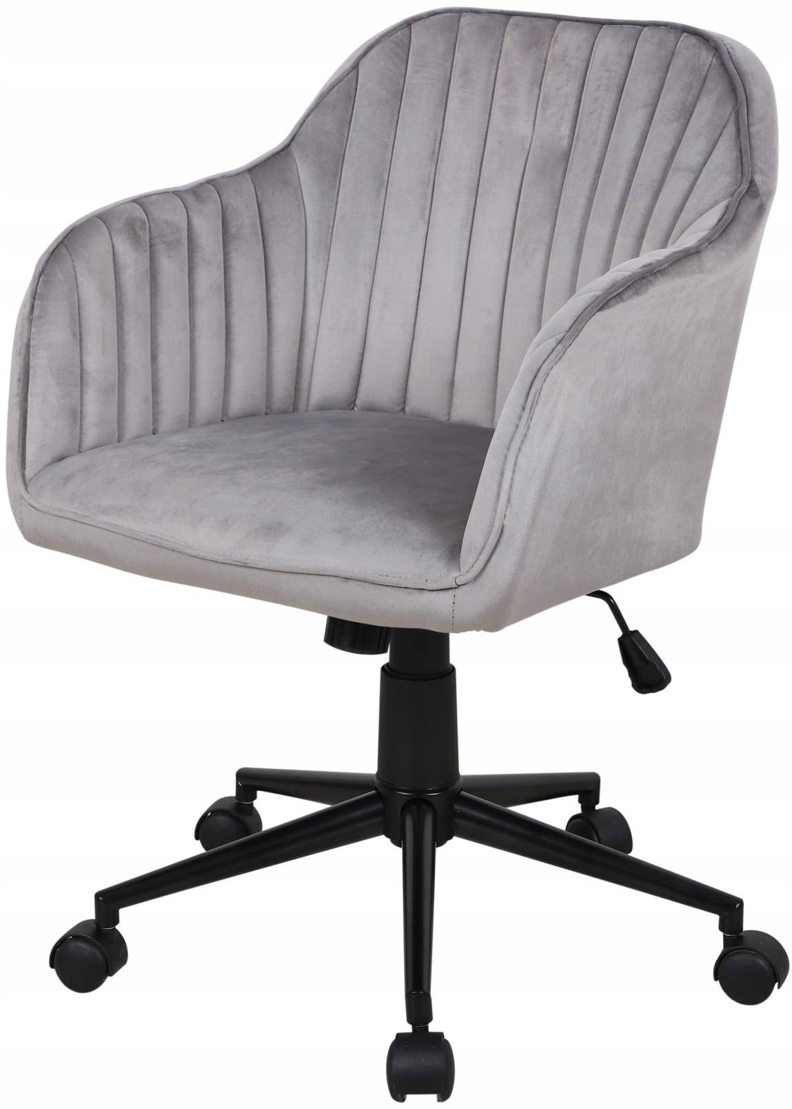 MAYA Velvet Grey Office Chair – Elegant Swivel Chair for Office and Home Medical device no