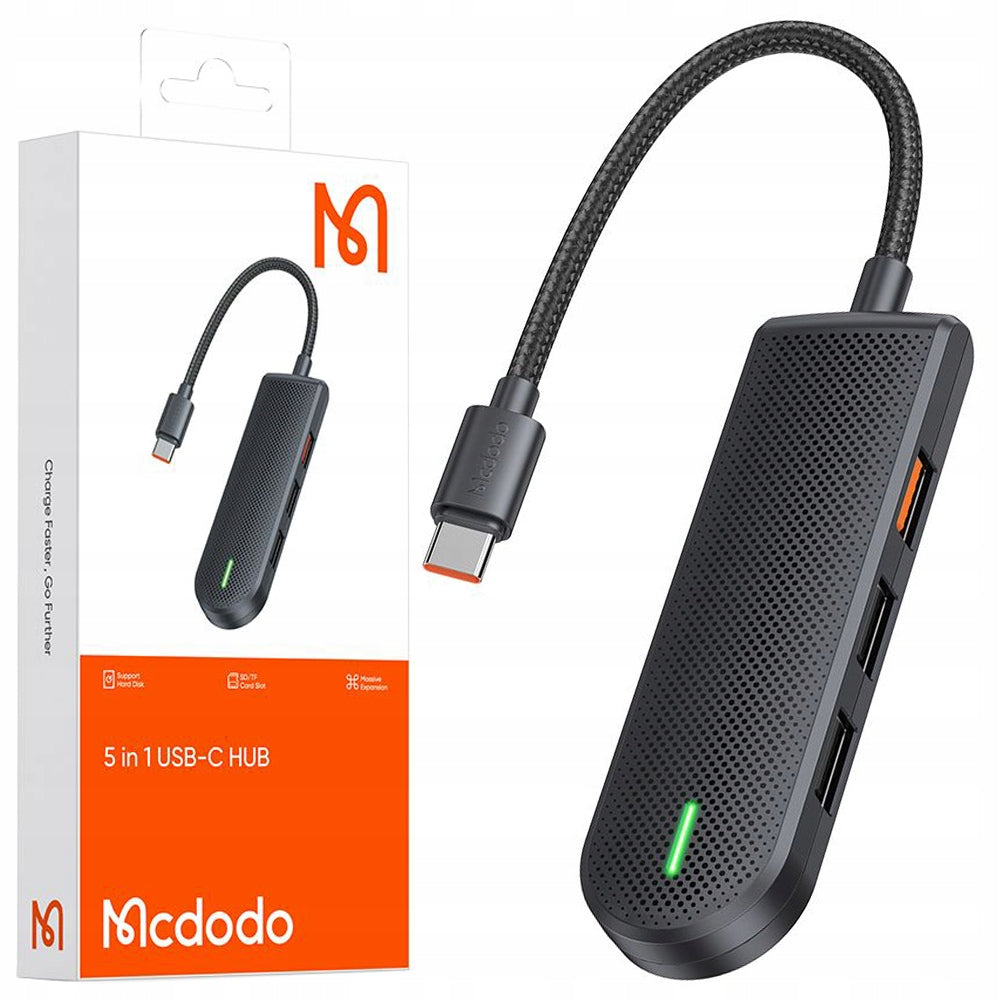MCDODO ADAPTER HUB USB-C SPLITTER 3X USB SD/TF