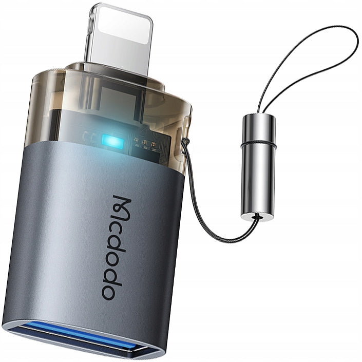 MCDODO ADAPTER USB-A 3.0 TO LIGHTNING IPHONE IPAD 3A OTG LED