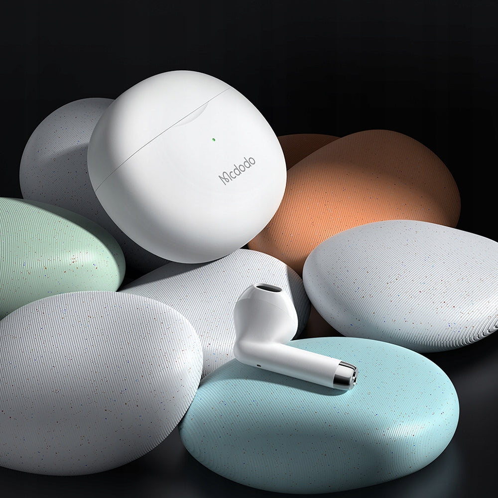 MCDODO BLUETOOTH 5 WIRELESS EARBUDS WITH MICROPHONE CASE WHITE Manufacturer code HP-8030