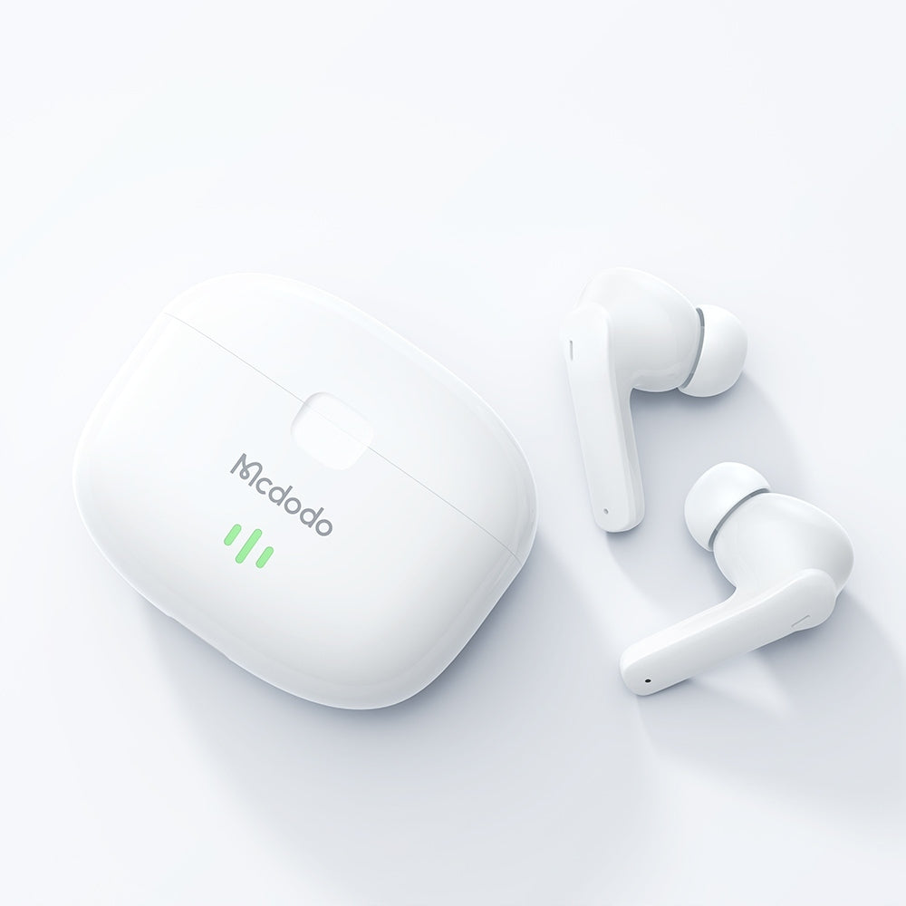 MCDODO BLUETOOTH 5 WIRELESS EARBUDS WITH MICROPHONE CASE WHITE Packaging status original