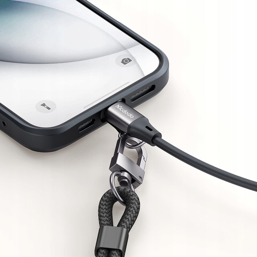MCDODO HAND PHONE LANYARD UNIVERSAL INSERT STRONG THICK BLACK 6MM Manufacturer Mcdodo