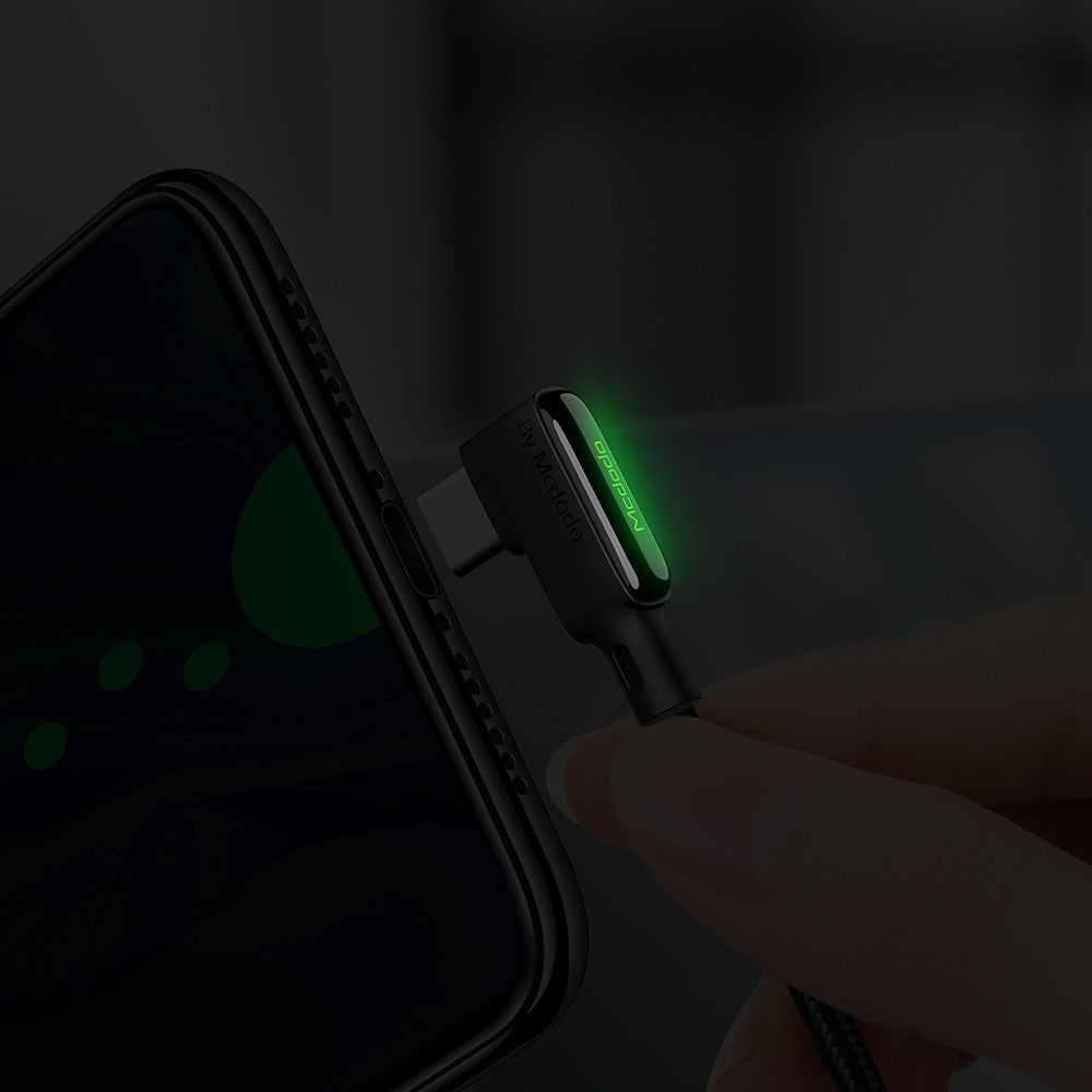 MCDODO USB-C ANGLE CABLE SPIRAL SPRING FAST CHARGING TYPE C LED Manufacturer code CA-7310