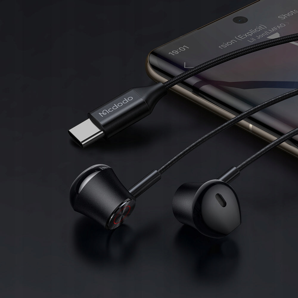 MCDODO WIRED EARBUDS FOR PHONE WITH MICROPHONE WITH DAC USB-C Packaging status original