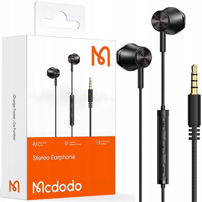 MCDODO WIRED EARBUDS FOR PHONE WITH MINI JACK MICROPHONE
