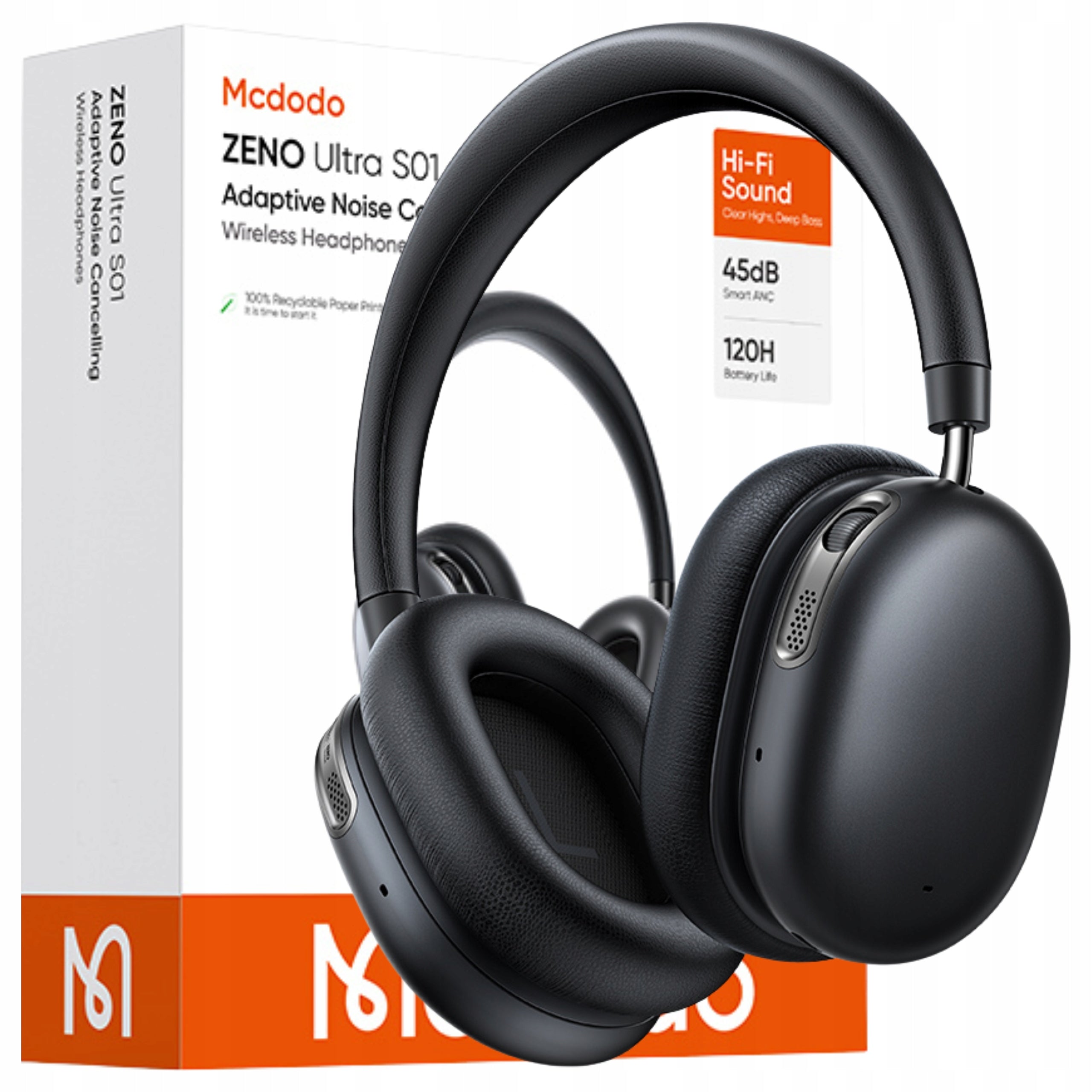 MCDODO WIRELESS ON-EAR HEADPHONES BLUETOOTH 6.0 WITH MICROPHONE ANC 120H