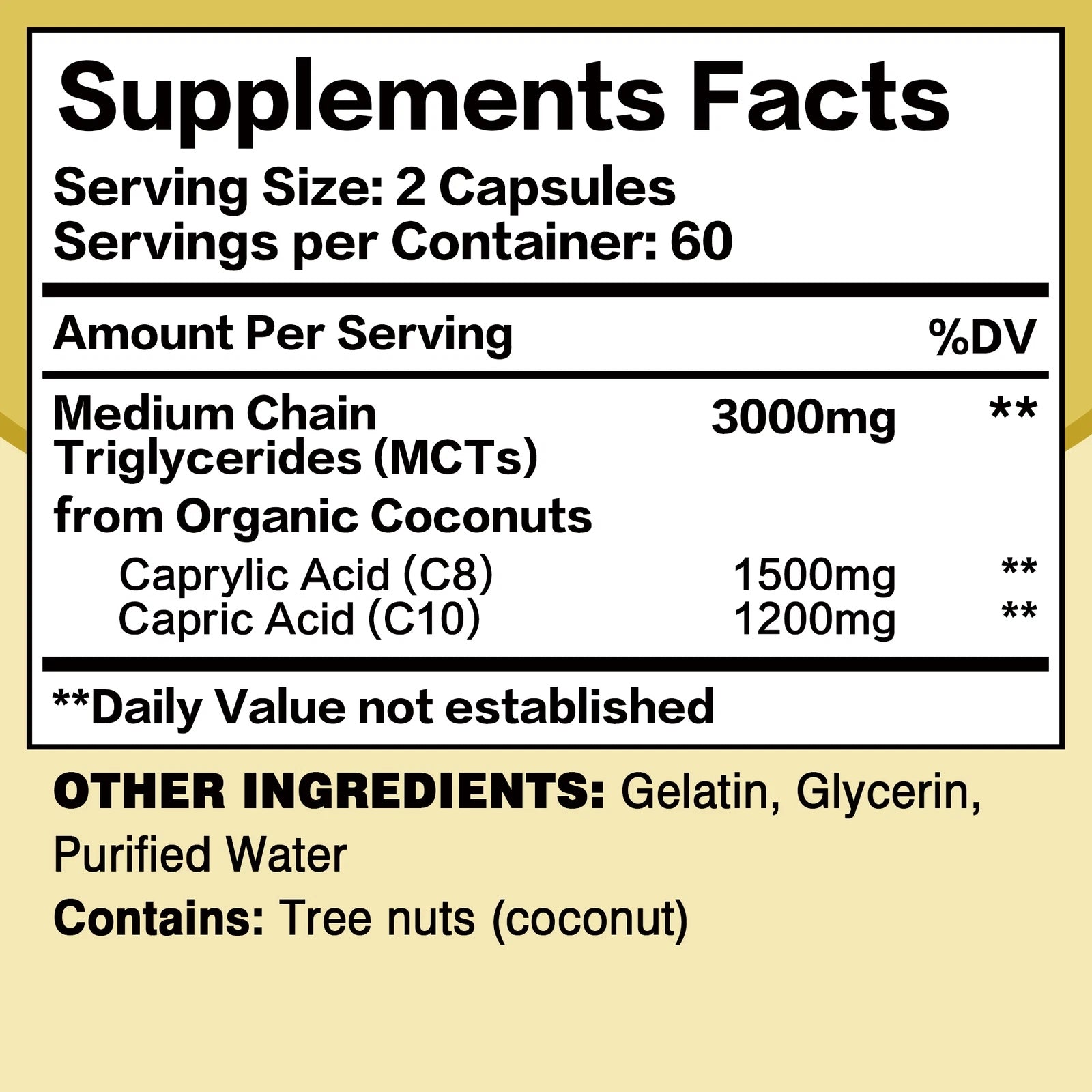 MCT 3000 mg oil – from organic coconuts (C8, C10) – Weight loss support Packaging status original