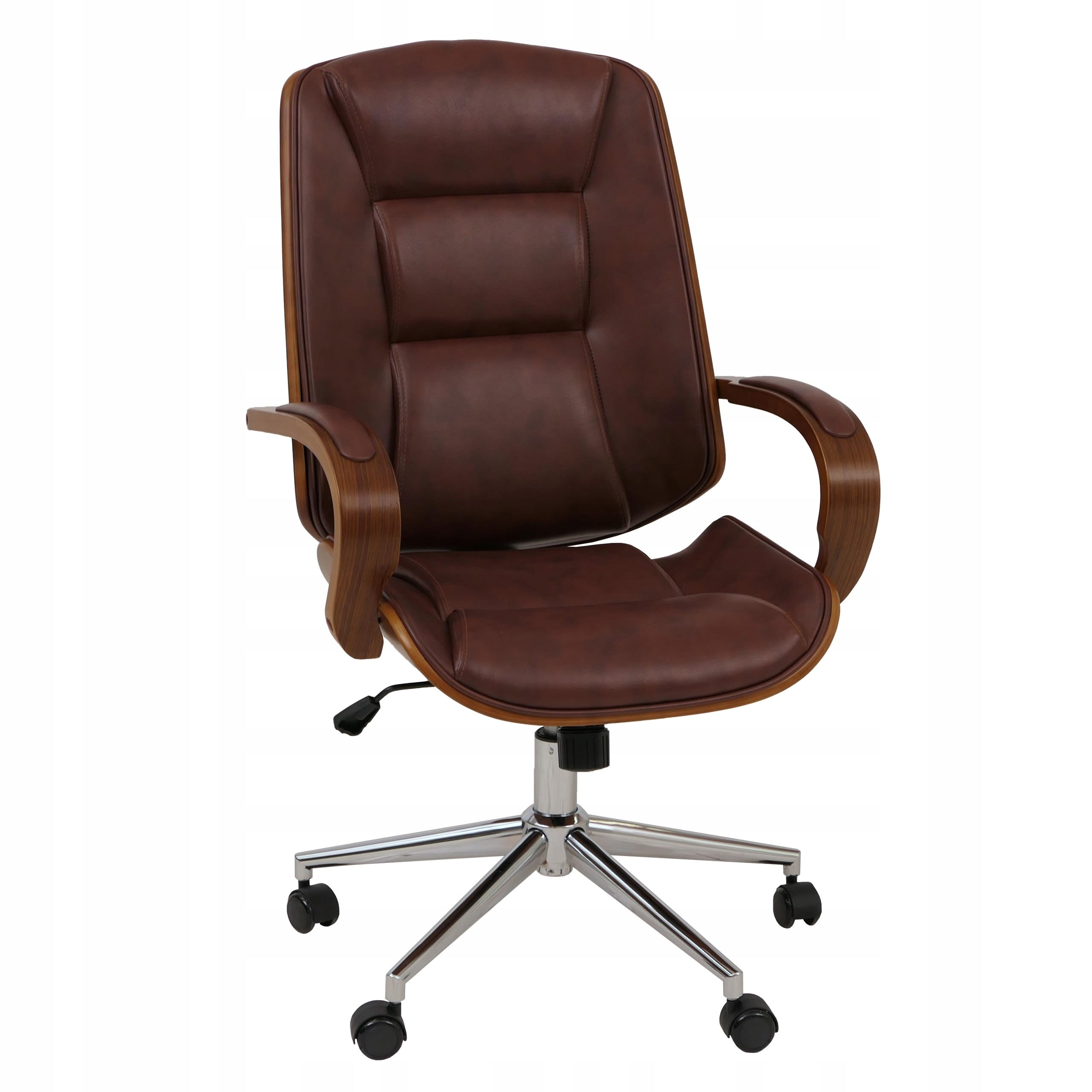 MCW brown swivel chair